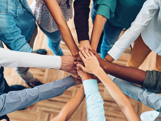 Image of a Diverse Group of People's Hands